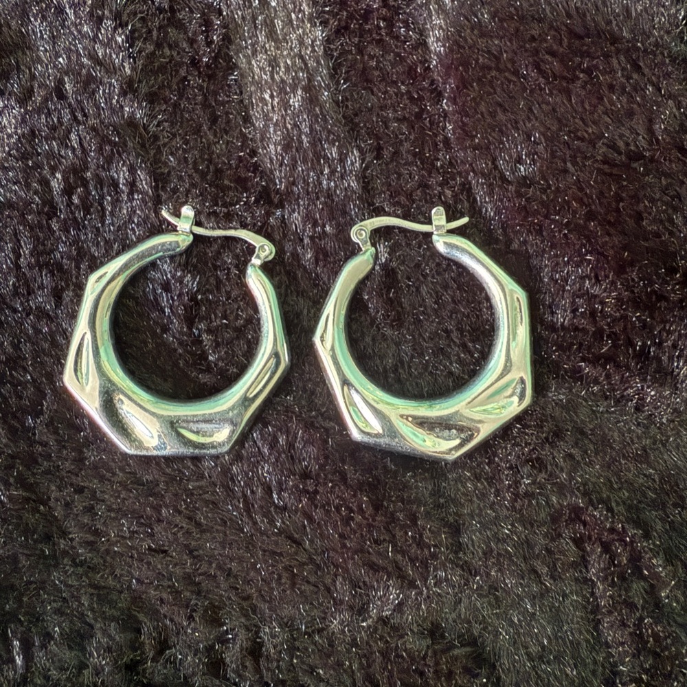 Elegant Silver Hoop Earrings